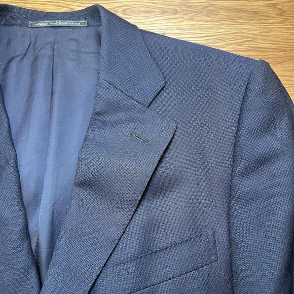 Ermenegildo Zegna High Performance Blazer Mens 40R Wool Jacket Navy Blue - Picture 7 of 16